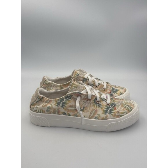 Natural Reflections Women’s Canvas Sneakers 8M Tropical Print‎ Memory Foam - Picture 1 of 11